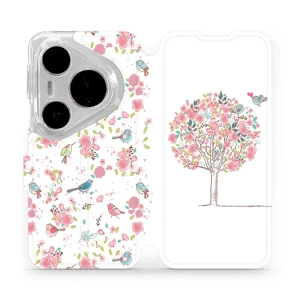 Etui z klapką do Huawei Pura 80 Pro / Huawei Pura 80 Pro Plus, Mobiwear Book, różowy gaj