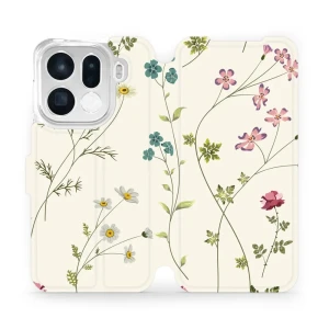 Etui z klapką do Oppo Find X9 Pro, Mobiwear Book, polne kwiaty