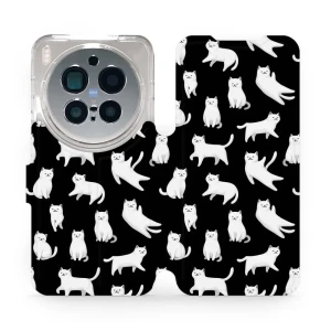 Etui z klapką do Vivo X300 Pro, Mobiwear Book, kotki luna
