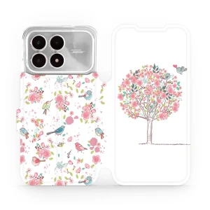 Etui z klapką do Xiaomi POCO F8 Pro, Mobiwear Book, różowy gaj