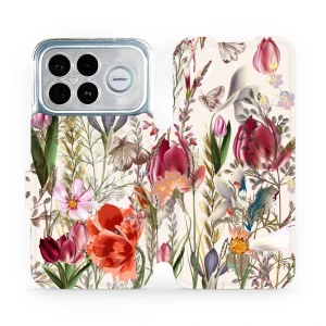 Etui z klapką do Xiaomi POCO F8 Ultra, Mobiwear Book, bukiet kwiatów