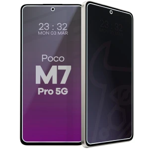 Prywatyzujące szkło hybrydowe Bizon Hybrid Shadow do Xiaomi Poco M7 Pro 5G, matowe