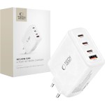 Ładowarka sieciowa GaN 3x USB-C PD, USB-A QC 3.0, 140W, Tech-Protect NC140W, biała