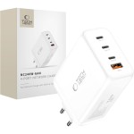 Ładowarka sieciowa GaN 3x USB-C PD, USB-A QC 3.0, 240W, Tech-Protect NC240W, biała