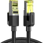 Kabel sieciowy LAN Ethernet Ugreen NW150 RJ45 Cat 7 F/FTP, 10 Gb/s, 5 m, czarny