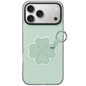 Etui ze smyczką Dux Ducis Luvy do iPhone 17 Pro, zielone z koniczyną
