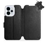 Etui z naturalnej skóry do Oppo Reno 15, Mobiwear Leather, czarne