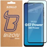 Szkło hartowane Bizon Glass Edge do Motorola Moto G57 Power / G67 Power, czarna ramka