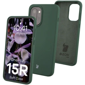 Silikonowe etui Bizon Soft Case do OnePlus 15R, ciemnozielone