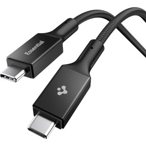 Kabel USB-C do USB-C Spigen Essential EB10015CC, 100W, 5 Gb/s, 1.5 m, czarny