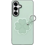 Etui ze smyczką Dux Ducis Luvy do Galaxy S26, zielone z koniczyną