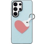 Etui ze smyczką Dux Ducis Luvy do Galaxy S26 Ultra, niebieske z różowym sercem