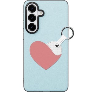 Etui ze smyczką Dux Ducis Luvy do Galaxy S26 Plus, niebieske z różowym sercem