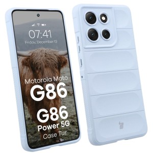 Pancerne etui Bizon Case Tur do Motorola Moto G86 5G / G86 Power 5G, jasnoniebieskie