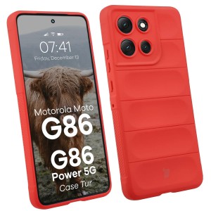 Pancerne etui Bizon Case Tur do Motorola Moto G86 5G / G86 Power 5G, czerwone