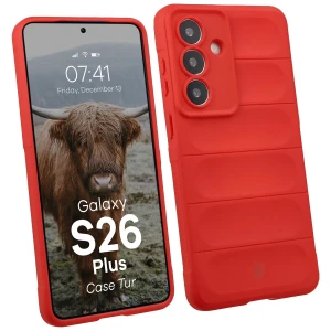 Pancerne etui Bizon Case Tur do Galaxy S26 Plus, czerwone