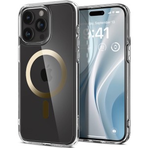 OUTLET: Etui Spigen Ultra Hybrid Mag MagSafe do iPhone 15 Pro, przezroczysto-złote