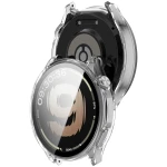 Etui ze szkłem do zegarka Bizon Case Watch Adamo do OnePlus Watch Lite 45 mm / Oppo Watch S 45 mm, przezroczyste