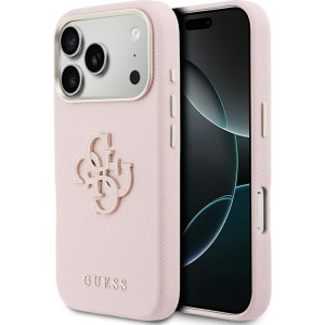 Etui Guess Hardcase FW Resin Logo do iPhone 17 Pro Max, różowe