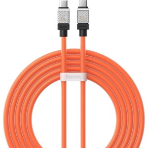 Kabel Baseus CoolPlay USB-C  do USB-C 480 mb/s, 100W 1m, pomarańczowy 