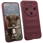 Pancerne etui Bizon Case Tur do Honor Magic8 Lite, burgundowe