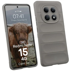 Pancerne etui Bizon Case Tur do Xiaomi Redmi Note 15 4G, jasnoszare