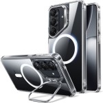 Etui ESR Classic Hybrid Kickstand do MagSafe do Samsung Galaxy S26 Plus , przezroczysto-srebrne