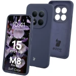 Silikonowe etui Bizon Soft Case do Xiaomi Redmi Note 15 Pro Plus 5G / POCO M8 Pro 5G, ciemnoniebieskie