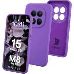 Silikonowe etui Bizon Soft Case do Xiaomi Redmi Note 15 Pro Plus 5G / POCO M8 Pro 5G, fioletowe