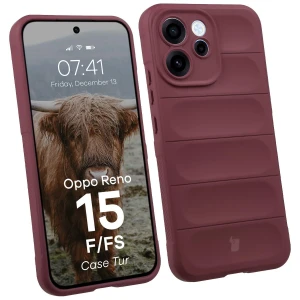 Pancerne etui Bizon Case Tur do Oppo Reno 15 F / FS, burgundowe