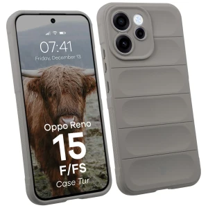 Pancerne etui Bizon Case Tur do Oppo Reno 15 F / FS, jasnoszare