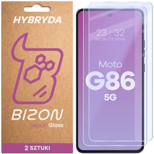 Elastyczne szkło hybrydowe Bizon Hybrid Mule Duo do Motorola Moto G86 5G, 2 sztuki