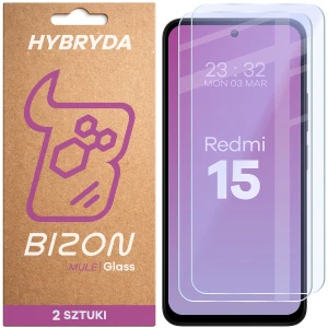 Elastyczne szkło hybrydowe Bizon Hybrid Mule Duo do Xiaomi Redmi 15 5G, 2 sztuki
