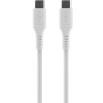 Kabel Fixed Liquid Silicone USB-C do USB-C, 60W, 1,2 m, biały