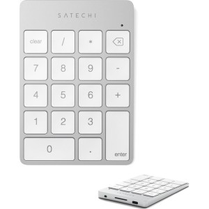 Klawiatura numeryczna, Satechi Aluminium Slim Wireless Keypad Bluetooth, biała