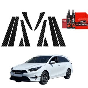10w1 Folia karbonowa Grizz Protector na słupki do Kia Ceed Hatchback (2021-2025)