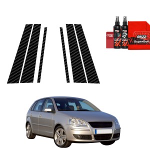 6w1 Folia karbonowa na słupki Grizz Protector do Volkswagen Polo Hatchback 5D (2001-2009)