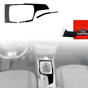 Folia do wnętrza Peugeot 308 Kombi (2013-2021) Grizz Protector 2w1 Czarna Połyskująca