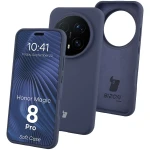 Silikonowe etui Bizon Soft Case do Honor Magic8 Pro, ciemnoniebieskie
