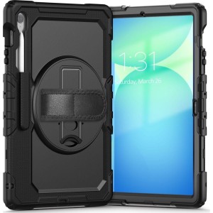 OUTLET: Etui z osłoną ekranu Tech-Protect Solid do Galaxy Tab S10 FE Plus, czarne
