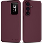 Etui z klapką Tech-Protect Smart Wallet do Galaxy S26 Plus, bordowe