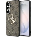 Etui Guess Hardcase Leather do Galaxy S26 Plus, brązowe z Big Logo Guess