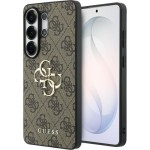 Etui Guess Hardcase Leather do Galaxy S26 Ultra, brązowe z Big Logo Guess