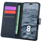 Etui z klapką Bizon Case Pocket do Honor Magic8 Pro, granatowe