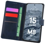 Etui z klapką Bizon Case Pocket do Xiaomi Redmi Note 15 / POCO M8 5G, granatowe