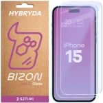 Elastyczne szkło hybrydowe Bizon Hybrid Mule Duo do iPhone 15, 2 sztuki