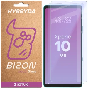Elastyczne szkło hybrydowe Bizon Hybrid Mule Duo do Sony Xperia 10 VII, 2 sztuki