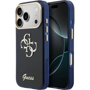 Etui Guess IML Logo do iPhone 17 Pro Max, niebieskie Big Logo