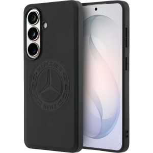Etui skórzane Mercedes-Benz Leather Vintage Logo do Galaxy S26 do MagSafe, czarne z eleganckim logo
