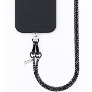 Smycz uniwersalna do telefonu Crong Phone Crossbody na ramię, czarna